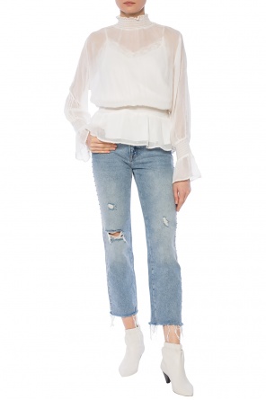 'clarette' transparent ruffled top, zdjęcie 2 'clarette' transparent ruffled top od AllSaints
